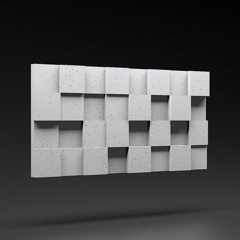 Panel 3D Zicaro Pixel White Flash